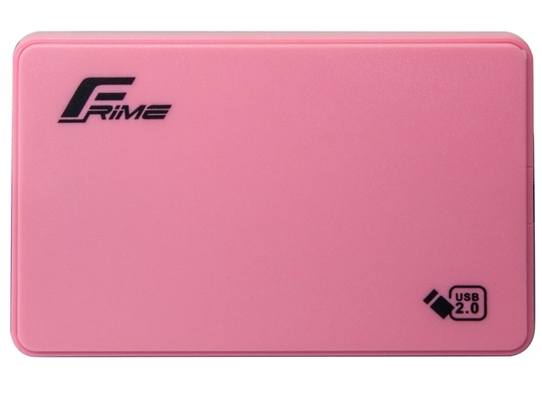 Зовнішня кишеня Frime SATA HDD/SSD 2.5", USB 2.0, Plastic, Pink (FHE12.25U20) FHE12.25U20 фото