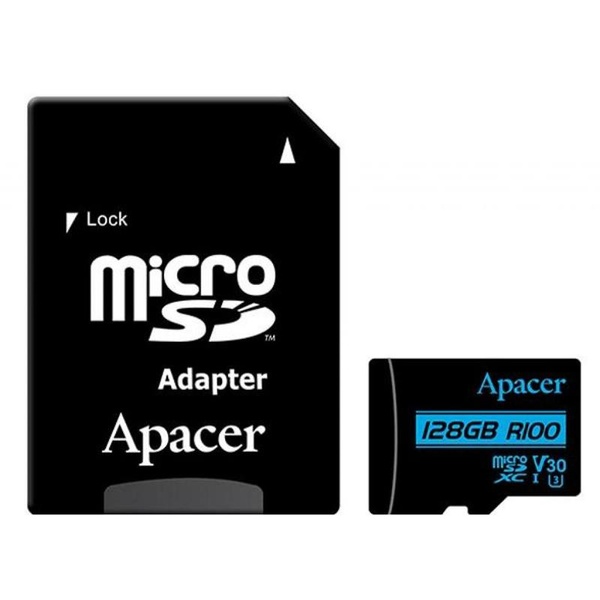 Карта пам`ятi MicroSDXC 128GB UHS-I/U3 Class 10 Apacer + SD adapter (AP128GMCSX10U7-R) AP128GMCSX10U7-R фото