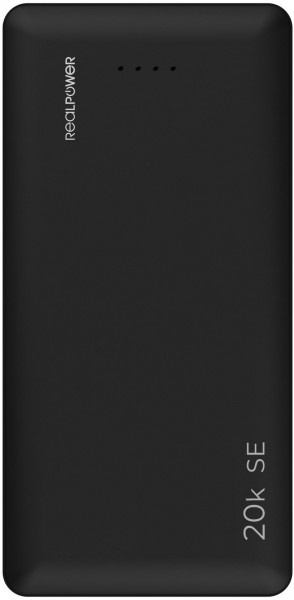 Універсальна мобільна батарея RealPower PB-20k SE Powerbank 20000mAh Black (PB-20k) PB-20k фото