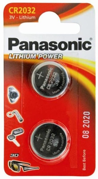 Батарейка Panasonic CR 2032 BL 2 шт CR-2032EL/2B фото
