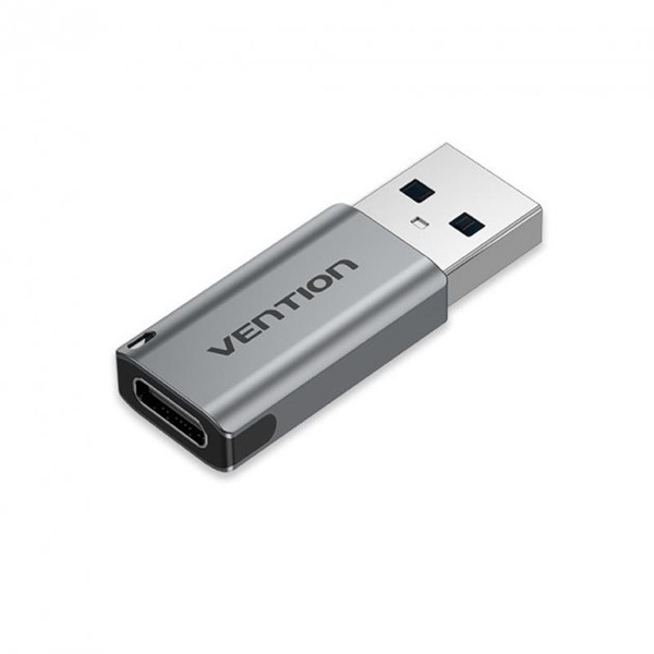 Адаптер Vention USB 3.0 AM - USB Type-C AF Gray (CDPH0) CDPH0 фото