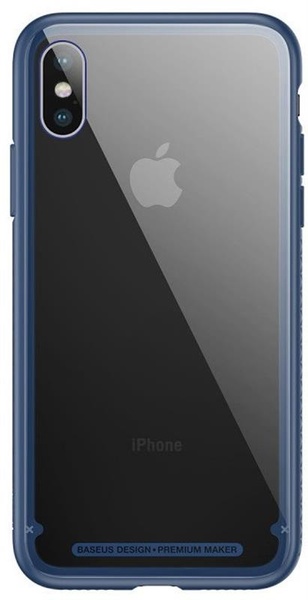 Чохол-накладка Baseus See-through Glass для Apple iPhone X Blue (WIAPIPHX-YS03) WIAPIPHX-YS03 фото