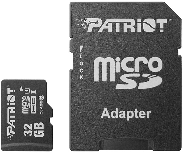 Карта пам`яті MicroSDHC 32GB UHS-I Class 10 Patriot LX + SD-adapter (PSF32GMCSDHC10) PSF32GMCSDHC10 фото