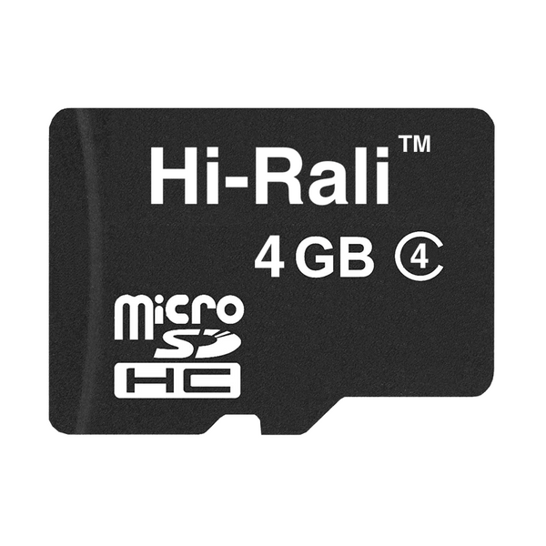 Карта пам`ятi MicroSDHC 4GB Class 4 Hi-Rali (HI-4GBSDCL4-00) HI-4GBSDCL4-00 фото