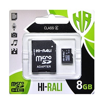 Карта пам`ятi MicroSDHC 8GB Class 4 Hi-Rali + SD-adapter (HI-8GBSDCL4-01) HI-8GBSDCL4-01 фото