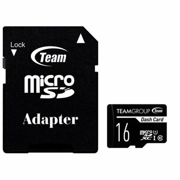 Карта пам`ятi MicroSDHC 16GB UHS-I Class 10 Team Dash Card + SD-adapter (TDUSDH16GUHS03) TDUSDH16GUHS03 фото