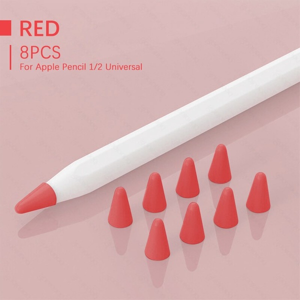 Чохол TPU Goojodoq для наконечника стілус Apple Pencil (1-2 покоління) (8шт) Red (1005001835985075R) 1005001835985075R фото